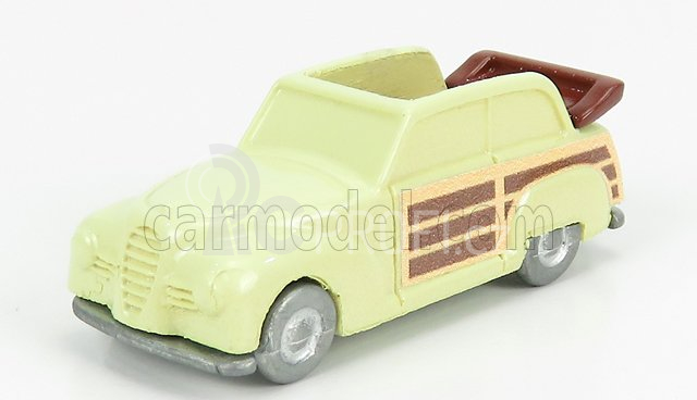 Officina-942 Fiat 1100 E Cabriolet Open Venilia Carrozzeria Savio 1949 1:76 Světle Žluté Dřevo