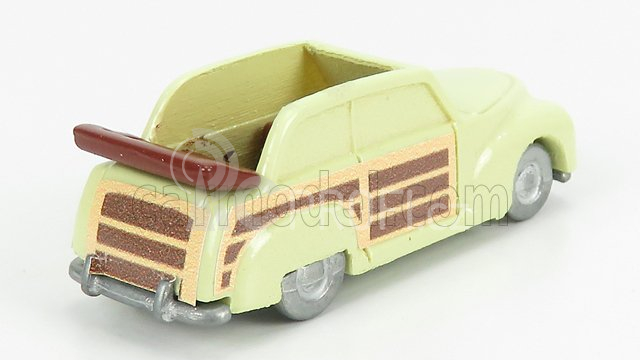 Officina-942 Fiat 1100 E Cabriolet Open Venilia Carrozzeria Savio 1949 1:76 Světle Žluté Dřevo