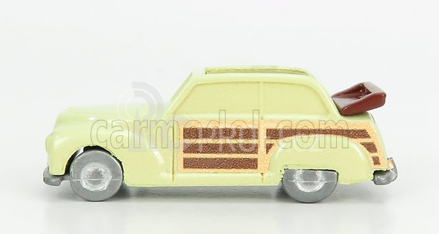 Officina-942 Fiat 1100 E Cabriolet Open Venilia Carrozzeria Savio 1949 1:76 Světle Žluté Dřevo