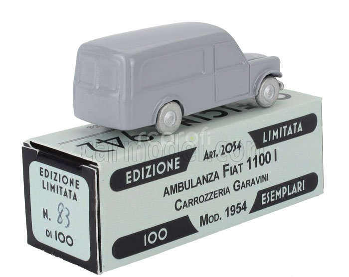 Officina-942 Fiat 1100 Garavini Ambulanza - Ambulance 1954 1:76 Grey