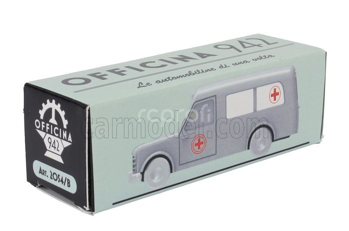 Officina-942 Fiat 1100 Garavini Ambulanza - Ambulance 1954 1:76 Grey