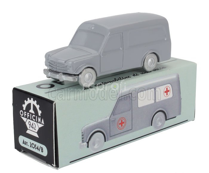 Officina-942 Fiat 1100 Garavini Ambulanza - Ambulance 1954 1:76 Grey