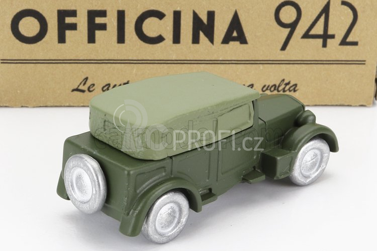 Officina-942 Fiat 1100 Militare Cabriolet Closed 1939 1:76 Vojenská Zelená