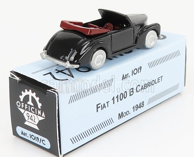 Officina-942 Fiat 1100b Cabriolet 1948 1:76 Black