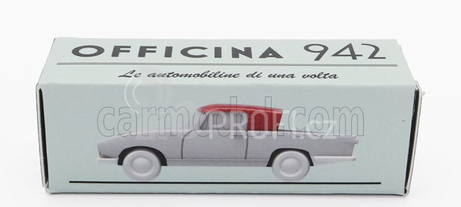 Officina-942 Fiat 1200 Coupe Carrozzeria Ghia 1958 1:76 Šedá Červená