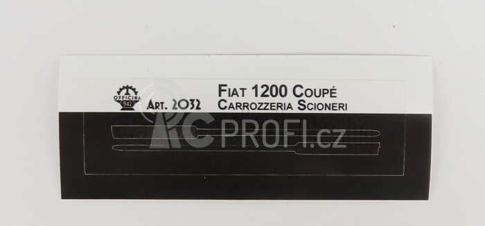 Officina-942 Fiat 1200 Coupe Carrozzeria Scionieri 1958 1:76 Červená Černá