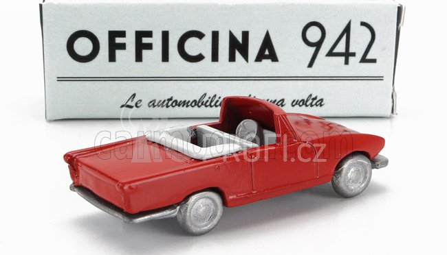 Officina-942 Fiat 1200 Spider Carrozzeria Ghia Cabriolet Open 1958 1:76 Red