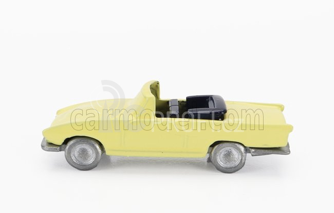 Officina-942 Fiat 1200 Spider Carrozzeria Ghia Cabriolet Open 1958 1:76 Žlutá
