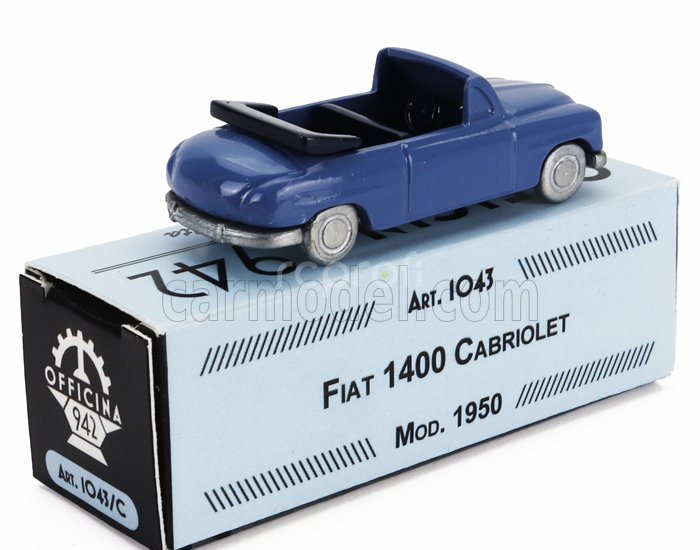 Officina-942 Fiat 1400 Cabriolet Open 1950 1:76 Blue