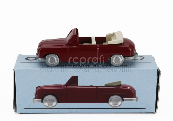 Officina-942 Fiat 1400 Cabriolet Open 1950 1:76 Bordeaux