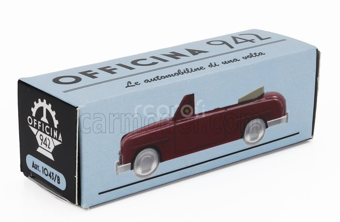 Officina-942 Fiat 1400 Cabriolet Open 1950 1:76 Bordeaux