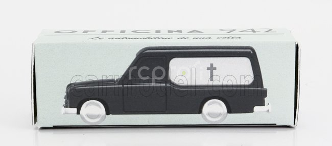 Officina-942 Fiat 1400 Van Carrozzeria Riva Hearse - Carro Funebre - Funeral Car 1950 1:76 Black