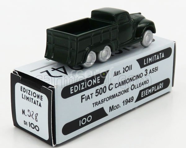 Officina-942 Fiat 500 C Camioncino 3-assi Trasformazione Ollearo 1949 1:76 Zelená