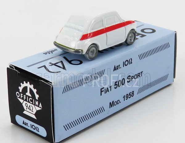 Officina-942 Fiat 500 Sport 1958 1:76 Bílá Červená