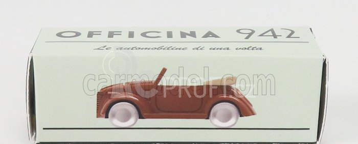 Officina-942 Fiat 500a Cabriolet Carrozzeria Montescani 1939 1:76 Brown