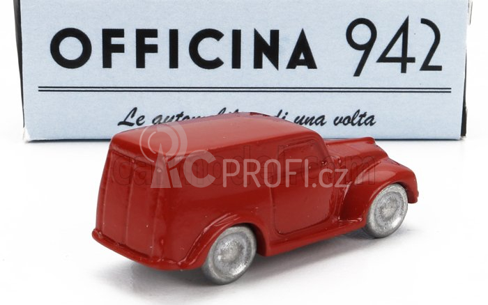Officina-942 Fiat 500c Van Furgoncino 1949 1:76 Red