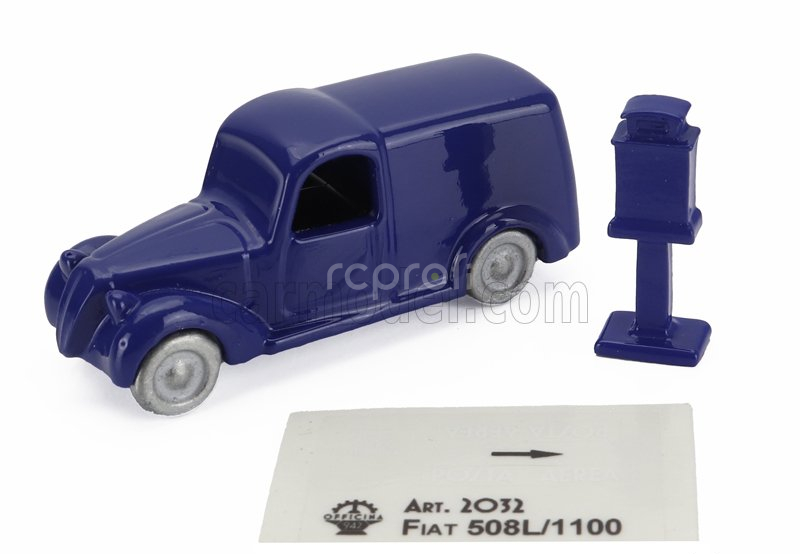 Officina-942 Fiat 508 C/1100 Van Furgone Viberti Posta Aerea 1938 1:76 Blue