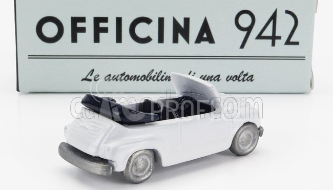 Officina-942 Fiat 600 Maggiolina Carrozzeria Francis Lombardi Cabriolet Open 1958 1:76 Bílá