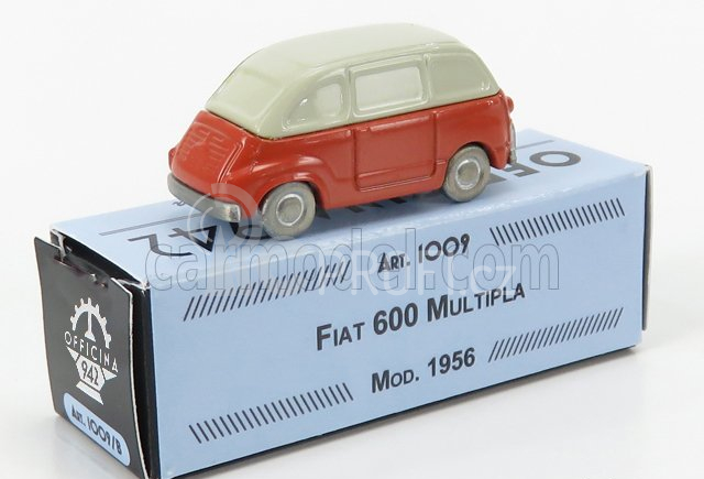 Officina-942 Fiat 600 Multipla 1956 1:76 Červený Krém