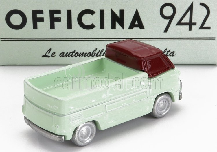Officina-942 Fiat 600m Camioncino Coriasco 1956 1:76 Světle Zelená Červená