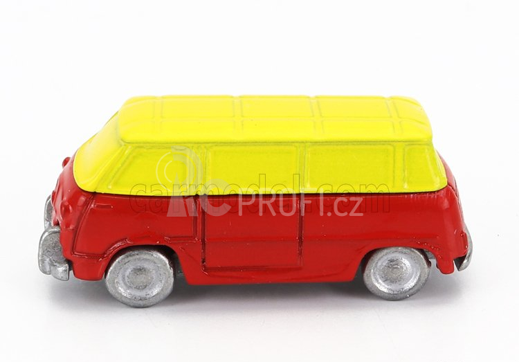 Officina-942 Fiat 600m Van Furgoncino Coriasco 1956 1:76 Červená Žlutá