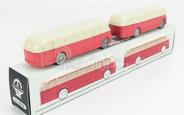 Officina-942 Fiat 666rn Autobus Con Rimorchio Viberti Parigi 1946 1:76 Růžový Krém