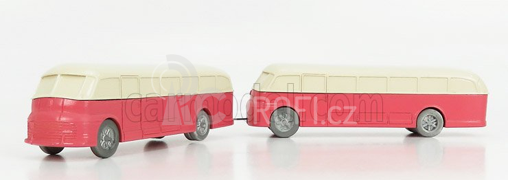 Officina-942 Fiat 666rn Autobus Con Rimorchio Viberti Parigi 1946 1:76 Růžový Krém