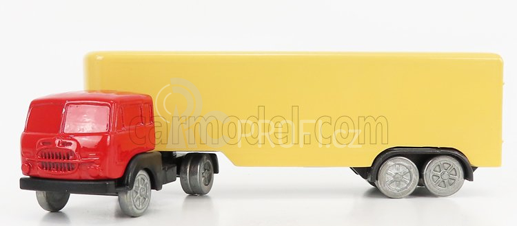 Officina-942 Fiat 682 T2 Truck Semirimorchio Furgonato 1955 1:76 Červený Krém