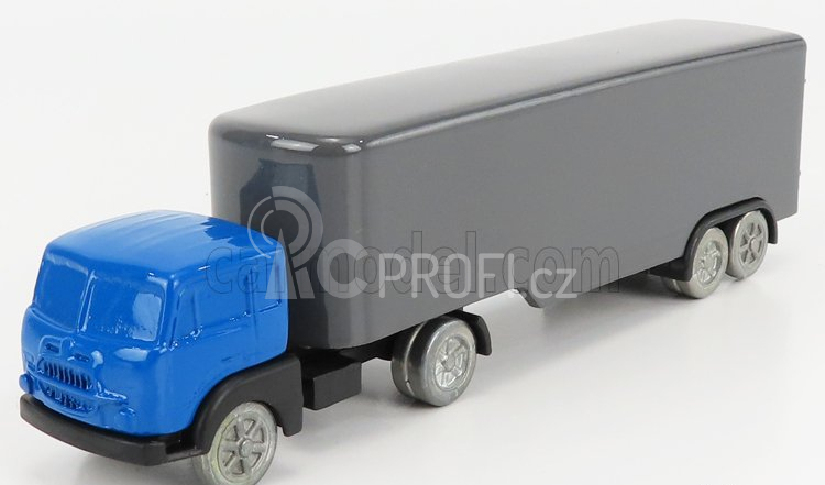 Officina-942 Fiat 682 T2 Truck Semirimorchio Furgonato 1955 1:76 Modrá Stříbrná