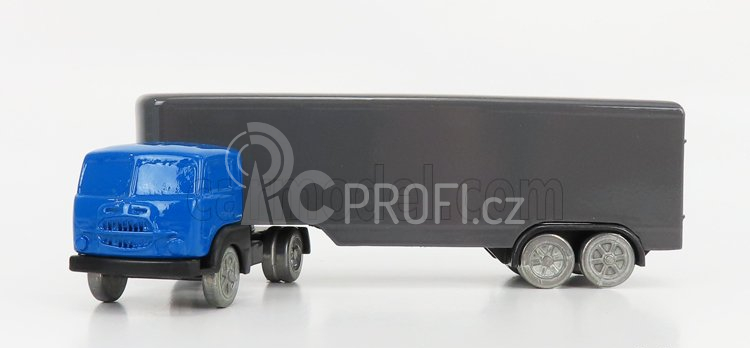 Officina-942 Fiat 682 T2 Truck Semirimorchio Furgonato 1955 1:76 Modrá Stříbrná