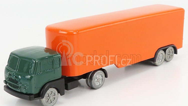 Officina-942 Fiat 682 T2 Truck Semirimorchio Furgonato 1955 1:76 Zelená Oranžová