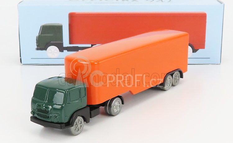 Officina-942 Fiat 682 T2 Truck Semirimorchio Furgonato 1955 1:76 Zelená Oranžová