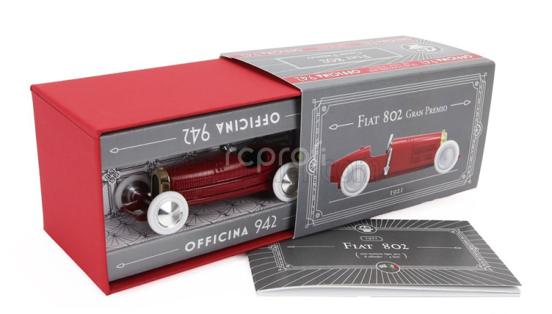 Officina-942 Fiat 802 Spider Gran Premio 1921 1:43 Red