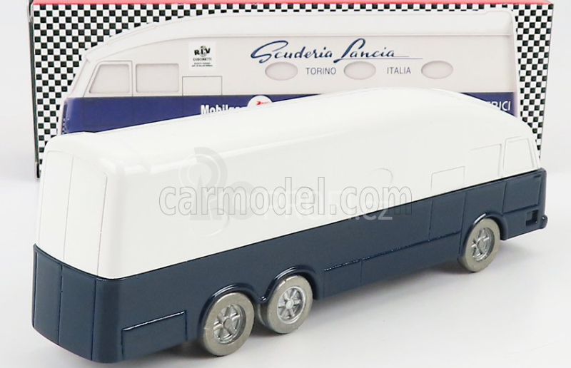 Officina-942 Lancia Esatau P Assistenza Scuderia Lancia Truck Car Transporter 1953 1:76 Bílá Modrá