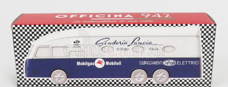 Officina-942 Lancia Esatau P Assistenza Scuderia Lancia Truck Car Transporter 1953 1:76 Bílá Modrá