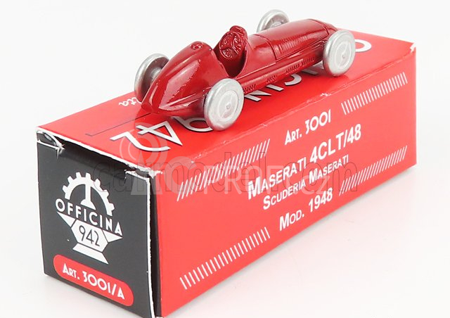 Officina-942 Maserati F1  4clt/48 N 0 Team Scuderia Maserati 1948 1:76 Red