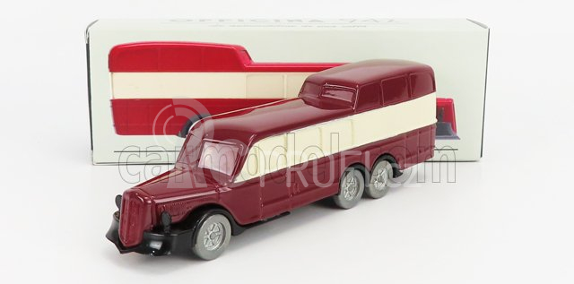 Officina-942 Om fiat Titano Autobus Gran Turismo Panoramico Carrozzeria Varesina 1938 1:76 Červený Krém