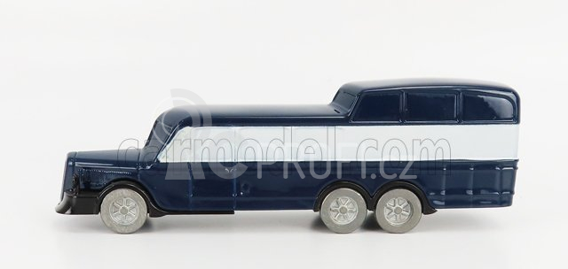 Officina-942 Om fiat Titano Autobus Gran Turismo Panoramico Carrozzeria Varesina 1938 1:76 Modrá Bílá