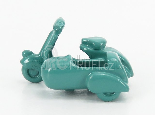 Officina-942 Piaggio Set 2x Vespa 98 + Vespa 98 Sidecar 1946 1:76 Světle Šedozelená