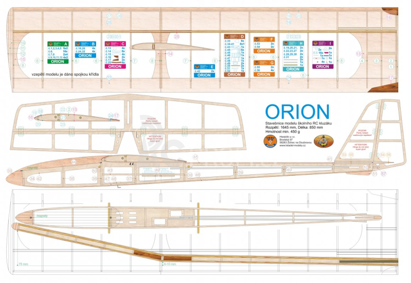 ORION stavebnice RC modelu Hiesb.