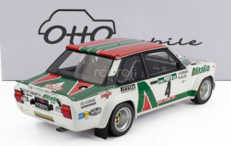 Otto-mobile Fiat 131 Abarth Alitalia (night Version) N 4 Winner Rally Portugal 1978 Markku Alen - Ilkka Kivimaki 1:12 Bílá Zelená Červená
