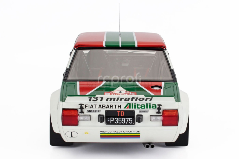 Otto-mobile Fiat 131 Abarth Alitalia (night Version) N 4 Winner Rally Portugal 1978 Markku Alen - Ilkka Kivimaki 1:12 Bílá Zelená Červená