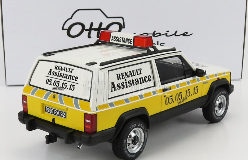 Otto-mobile Jeep Cherokee Reanult Assistance 1995 1:18 Bílá Žlutá