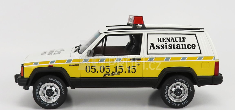 Otto-mobile Jeep Cherokee Reanult Assistance 1995 1:18 Bílá Žlutá