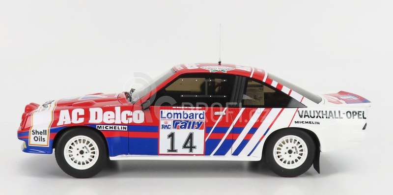 Otto-mobile Opel Manta 400 R Team Euro Opel N 14 Rally Rac Lombard 1985 J.mcrae - I.grindrod 1:18 Červená Modrá Bílá