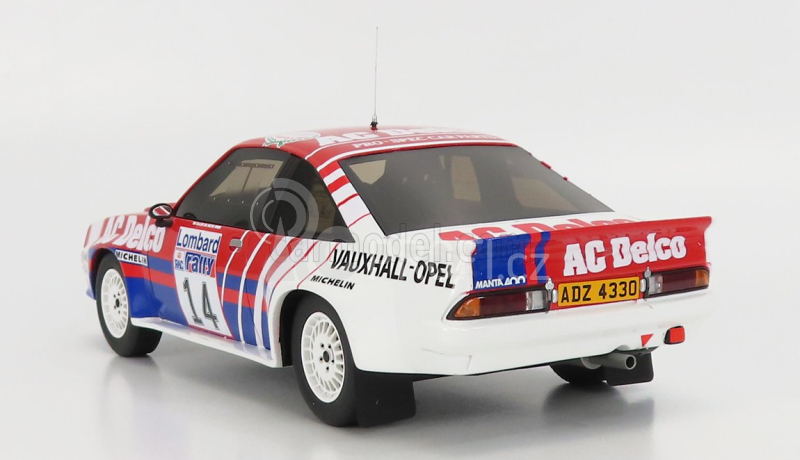 Otto-mobile Opel Manta 400 R Team Euro Opel N 14 Rally Rac Lombard 1985 J.mcrae - I.grindrod 1:18 Červená Modrá Bílá