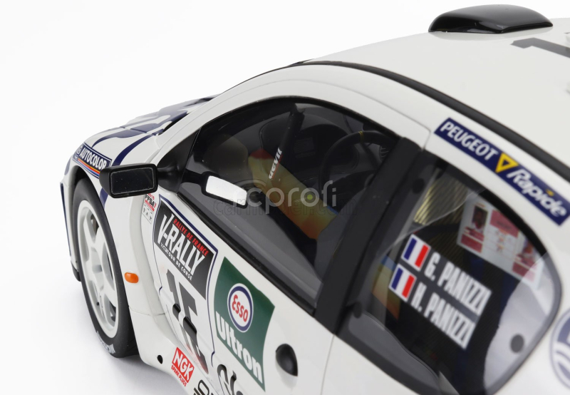 Otto-mobile Peugeot 206 Wrc Team Peugeot Esso N 15 Rally Tour De Corse 1999 Gilles Panizzi - Herve Panizzi 1:12 Bílá Modrá