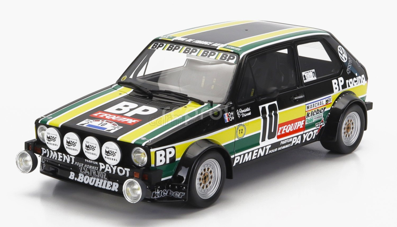 Otto-mobile Volkswagen Rally Set - Volkswagen Lt35 Van + Trailer + Golf Gti Mki Gr.2 Team Bp Racing Volkswagen Sport N 10 Rally Tour De France Automobile 1981 J.panciatici - P.thinnes 1:18 Černá Žlutá Zelená