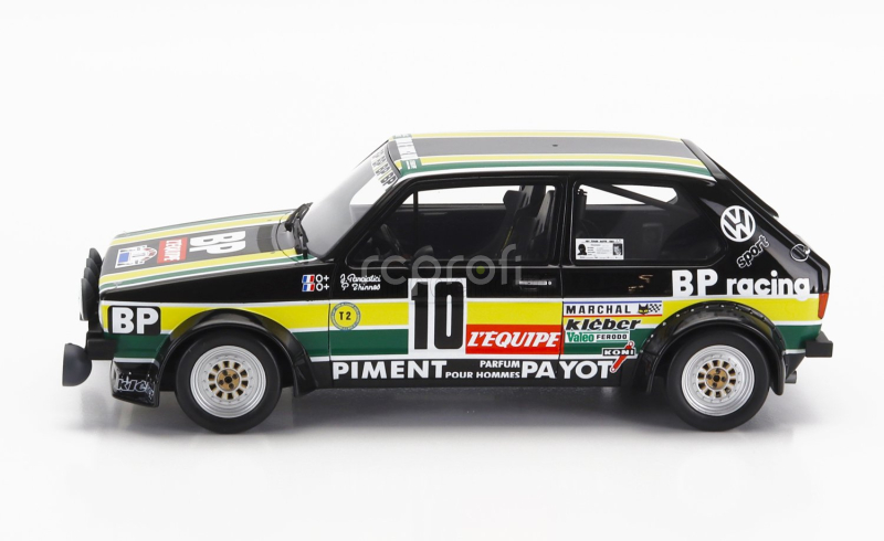 Otto-mobile Volkswagen Rally Set - Volkswagen Lt35 Van + Trailer + Golf Gti Mki Gr.2 Team Bp Racing Volkswagen Sport N 10 Rally Tour De France Automobile 1981 J.panciatici - P.thinnes 1:18 Černá Žlutá Zelená
