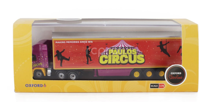 Oxford-models DAF Truck Paulos Circus 1985 1:76 Oranžová Fialová Žlutá